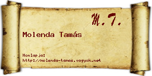 Molenda Tamás névjegykártya