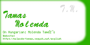 tamas molenda business card